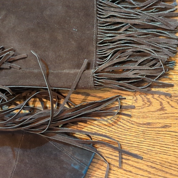 Joo Kay Vintage Fringed Leather Jacket 1960's Western Wear Rock N Roll Hippy Lrg - Picture 8 of 15